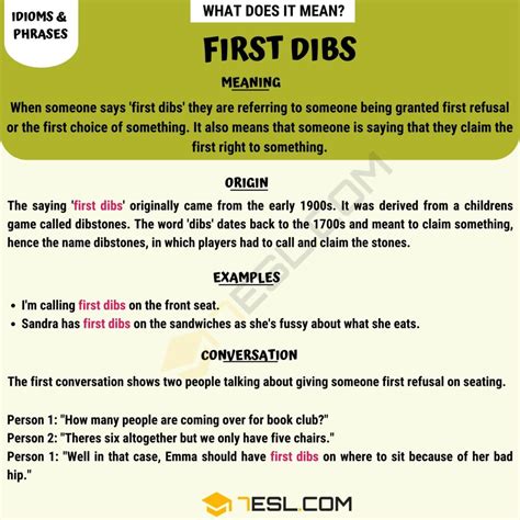 how does 1st dibs work.